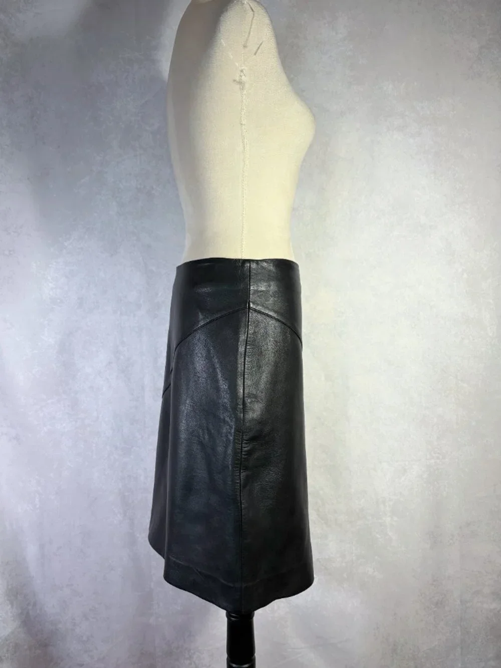 Anonymous by John Carlisle Genuine Lambskin Leather Skirt Black Size 6